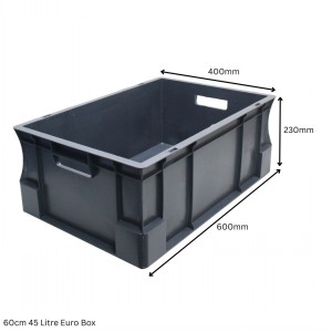 Heavy Duty Stacking Euro Box 60cm 45 Litre